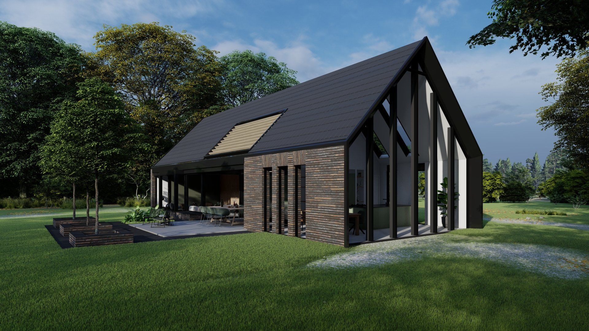 Ontwerp, Duurzame woning, De architecten van Nu, schuurwoning, Huizenhoog, houtbouw, CLT, HSB, Sint Oedenrode