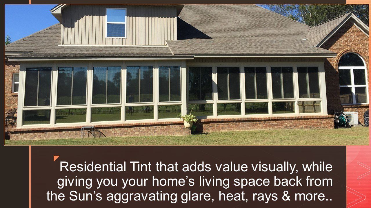 Professional Residential Tint installed in Deatsville, AL - home sunroom tint in Elmore County, AL