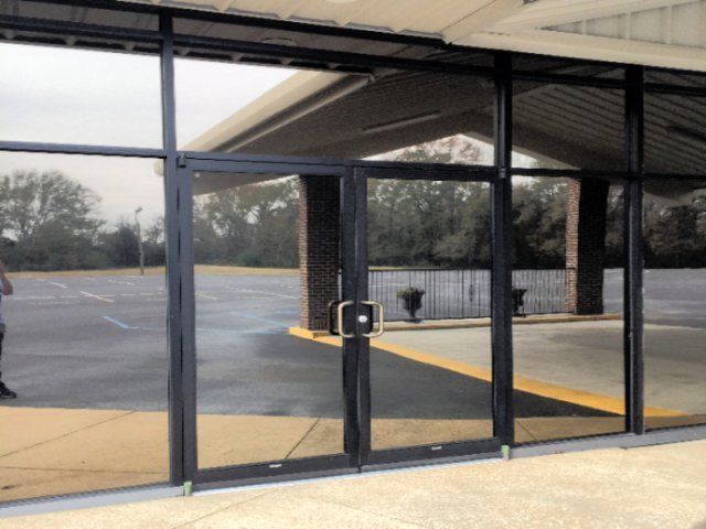 spf business tint Stop hot Sun in Alabama — Front Tinted Glass Door in Montgomery, AL