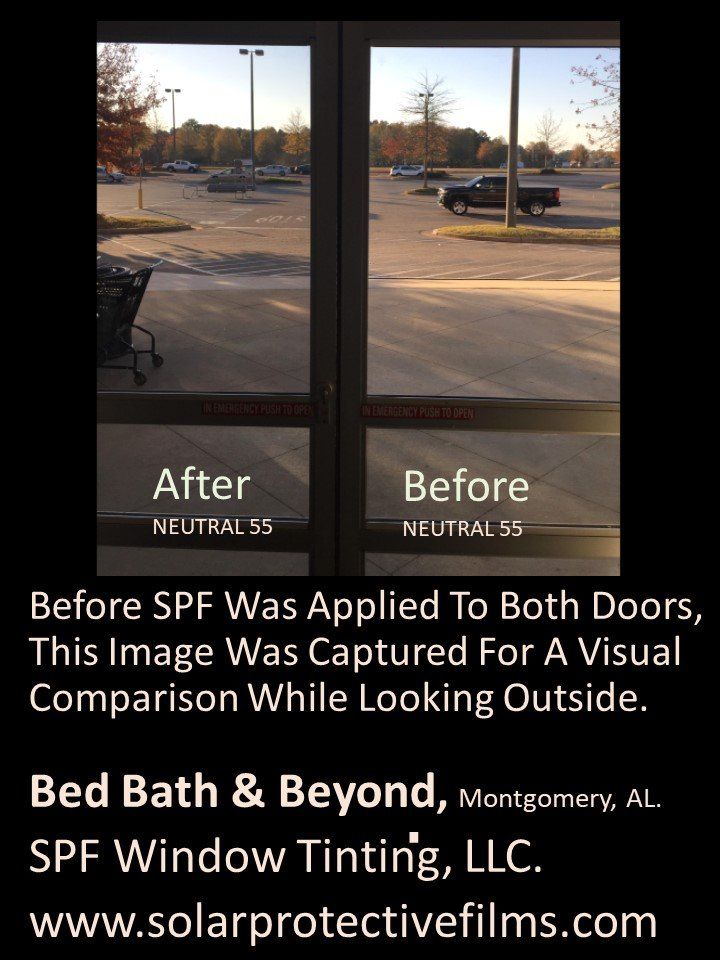 Residential Window Tint Company — Before and After Tint Installation in Montgomery, AL