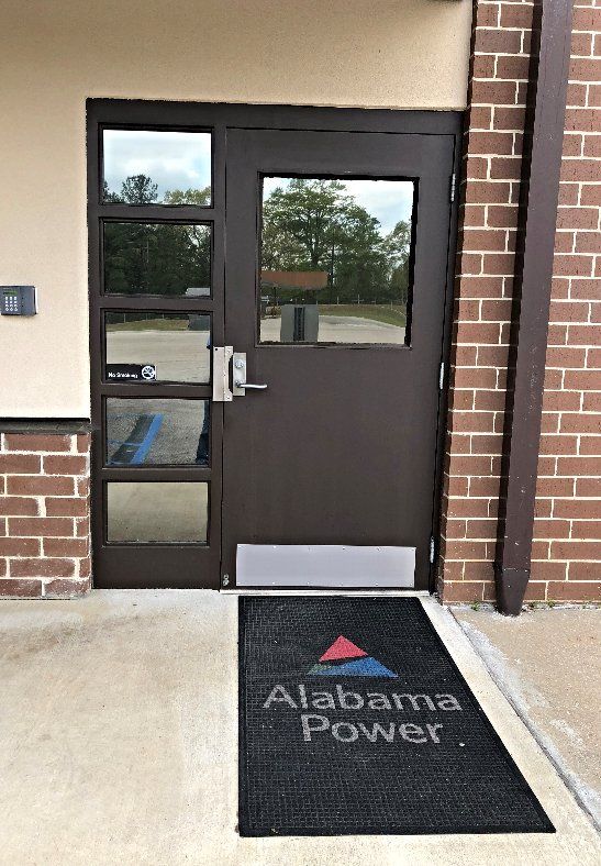 Office Tint Clanton — Front Door With Windows tinted in Clanton, AL