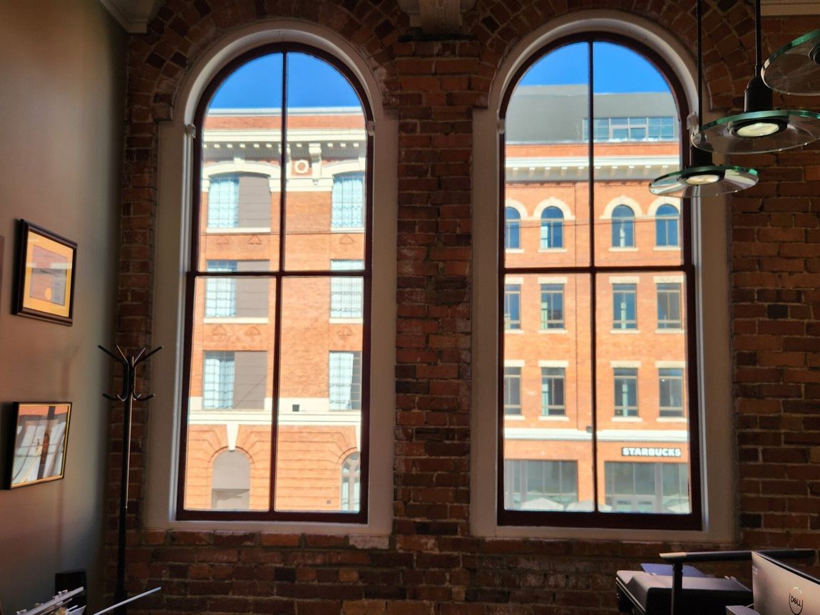 efficient windows for home or office - Bright Glare & Sun Fade were causing office disruptions before SPF Tint renews windows with efficiency in AL