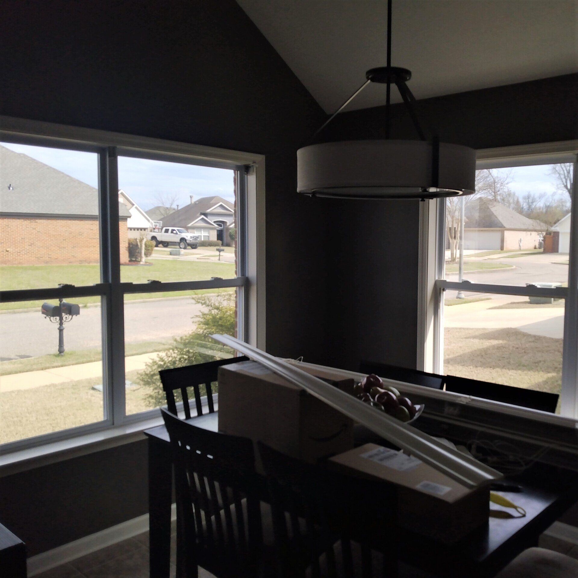 power-saving home window treatment - UV Sun with heat now blocked from entering through clear glass windows after SPF Crystal Clear Home Tint in Montgomery, AL.