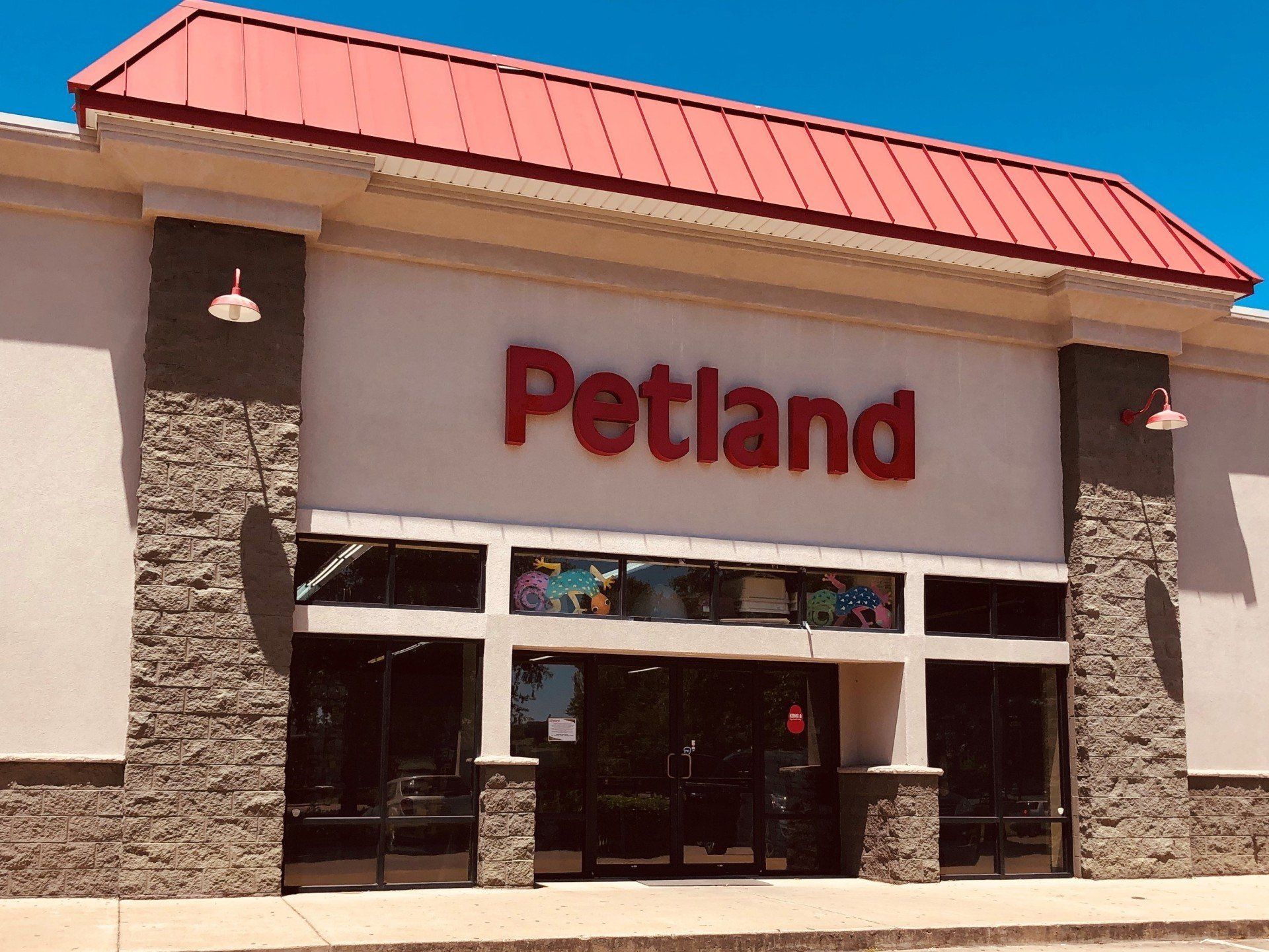 bomb blast security plus solar protective tint installed to store windows at Pet Land in Alabama