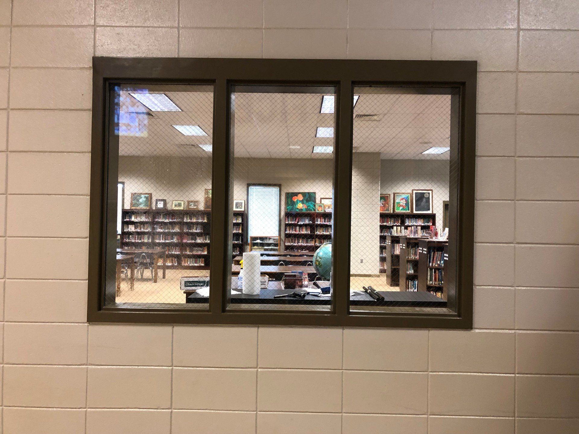 Before SPF tint installed at Clanton Middle School on 4/22/2019 - home and business tinting service in Clanton, AL