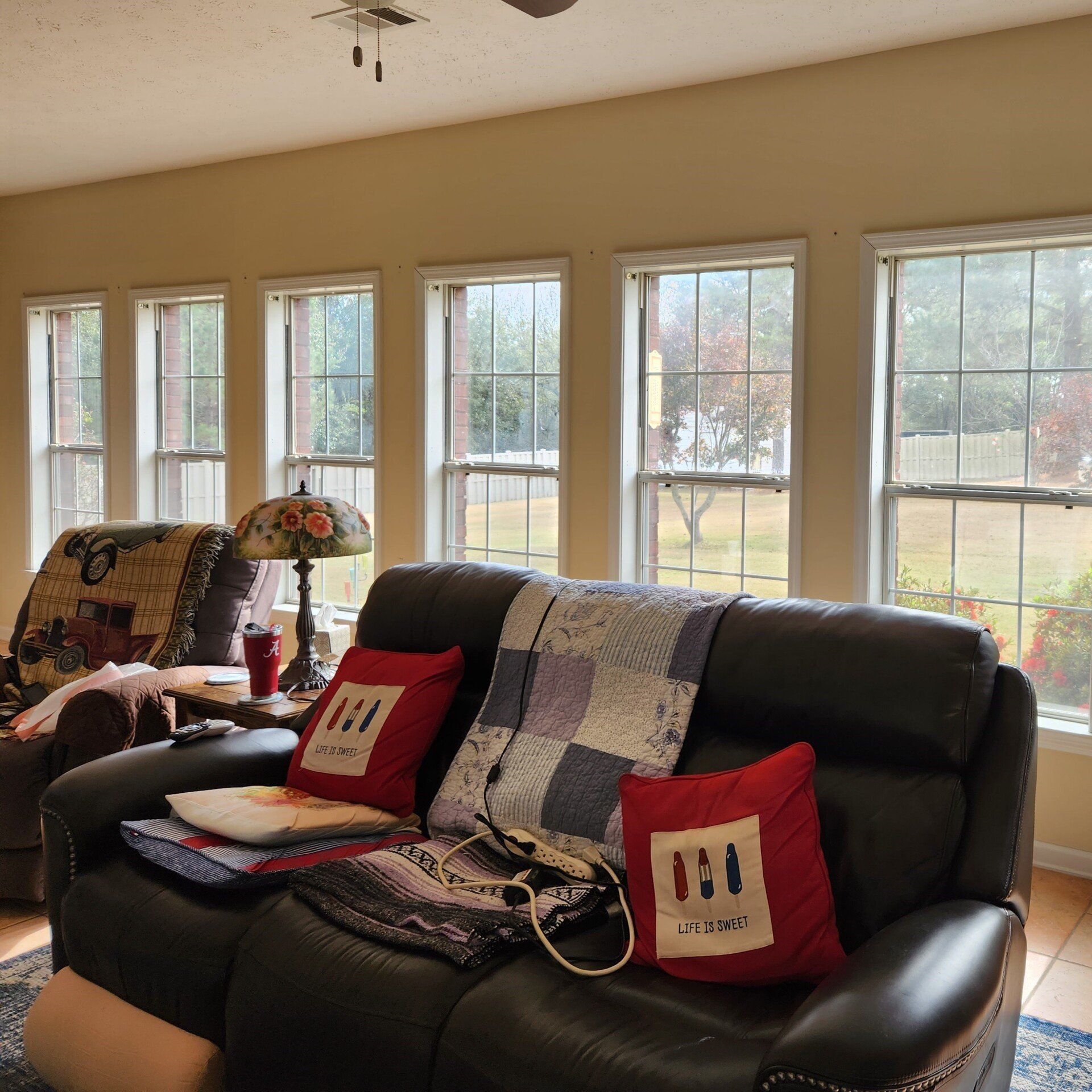 home window tinting - UV Sunlight filtered by SPF home window tint treatment in AL