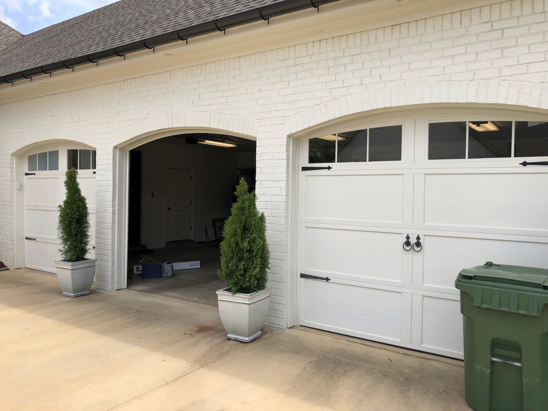 Home window tinting service in Prattville - Privacy tint was needed for these residential garage windows in Prattville AL-2019