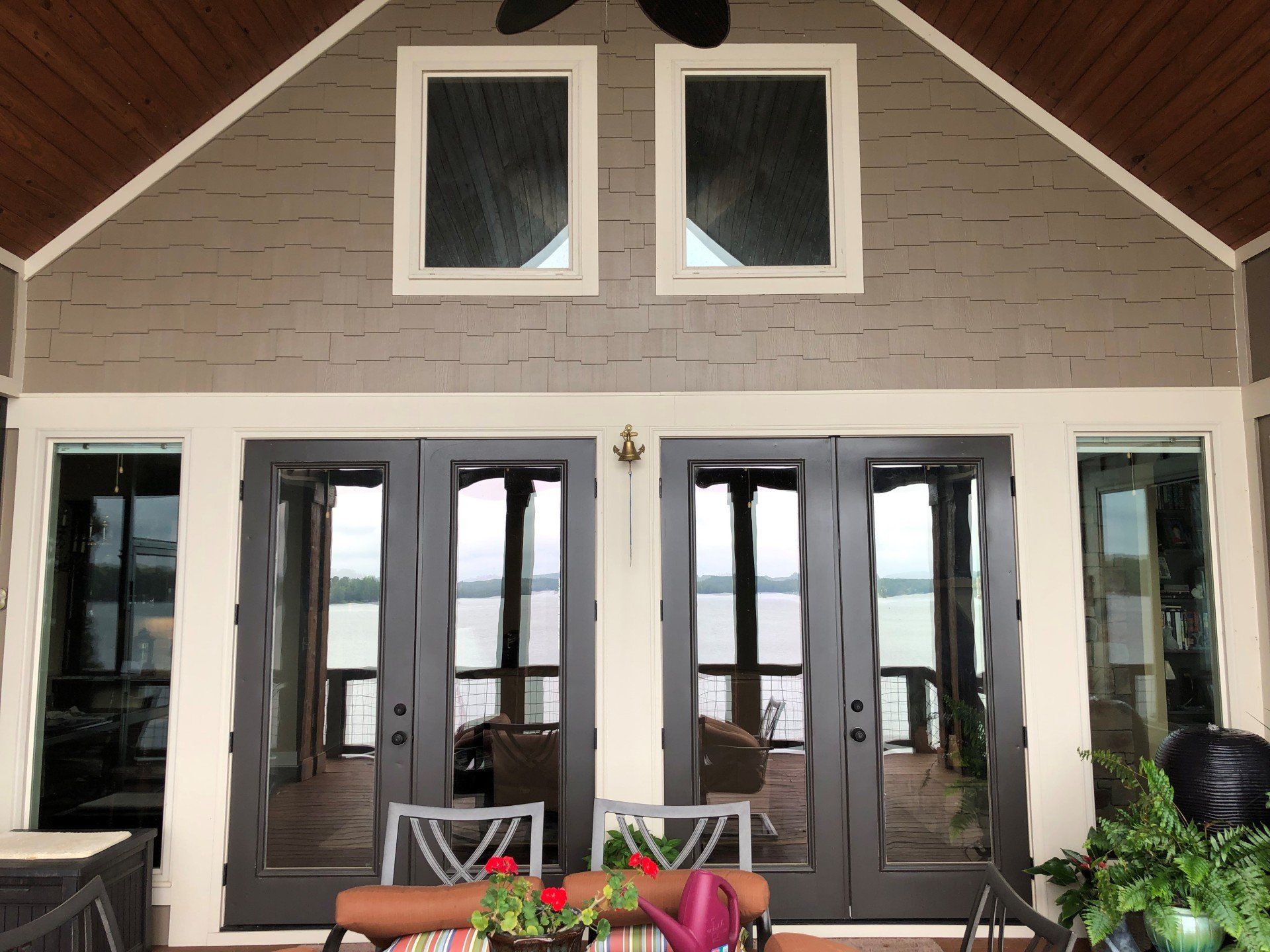 The view was great looking out over the lake, except for the glare and heat penetration before SPF Tint was installed at residence on Lake Martin in Alabama
