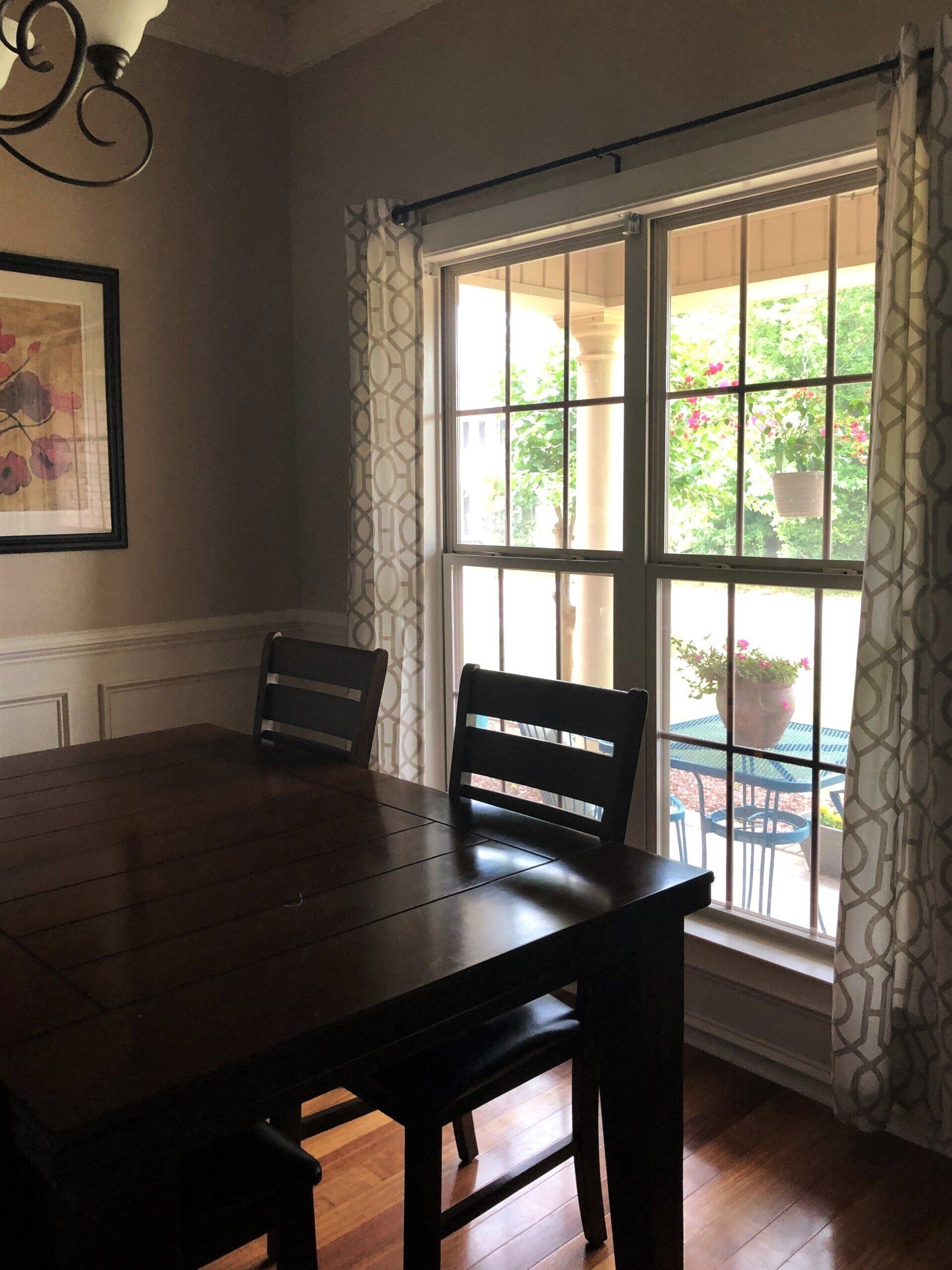 residential window tinting - Bright UV light distortion was noticeably eliminated, along with 74%  heat. After SPF Lt Rose Platinum Home Tint in Prattville, AL