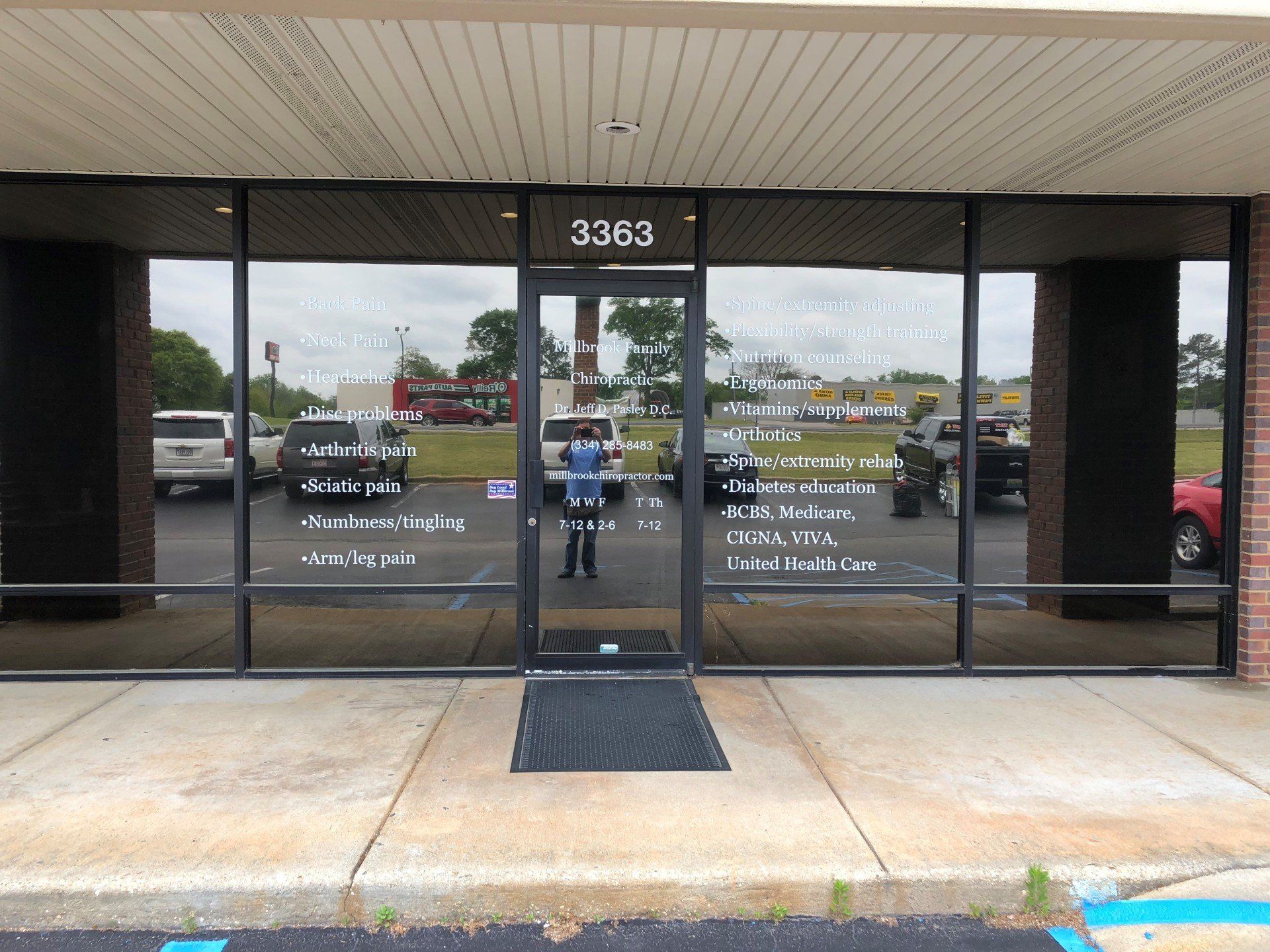 Professional Business tinting service in Prattville, AL - Business storefront tinted in 2018