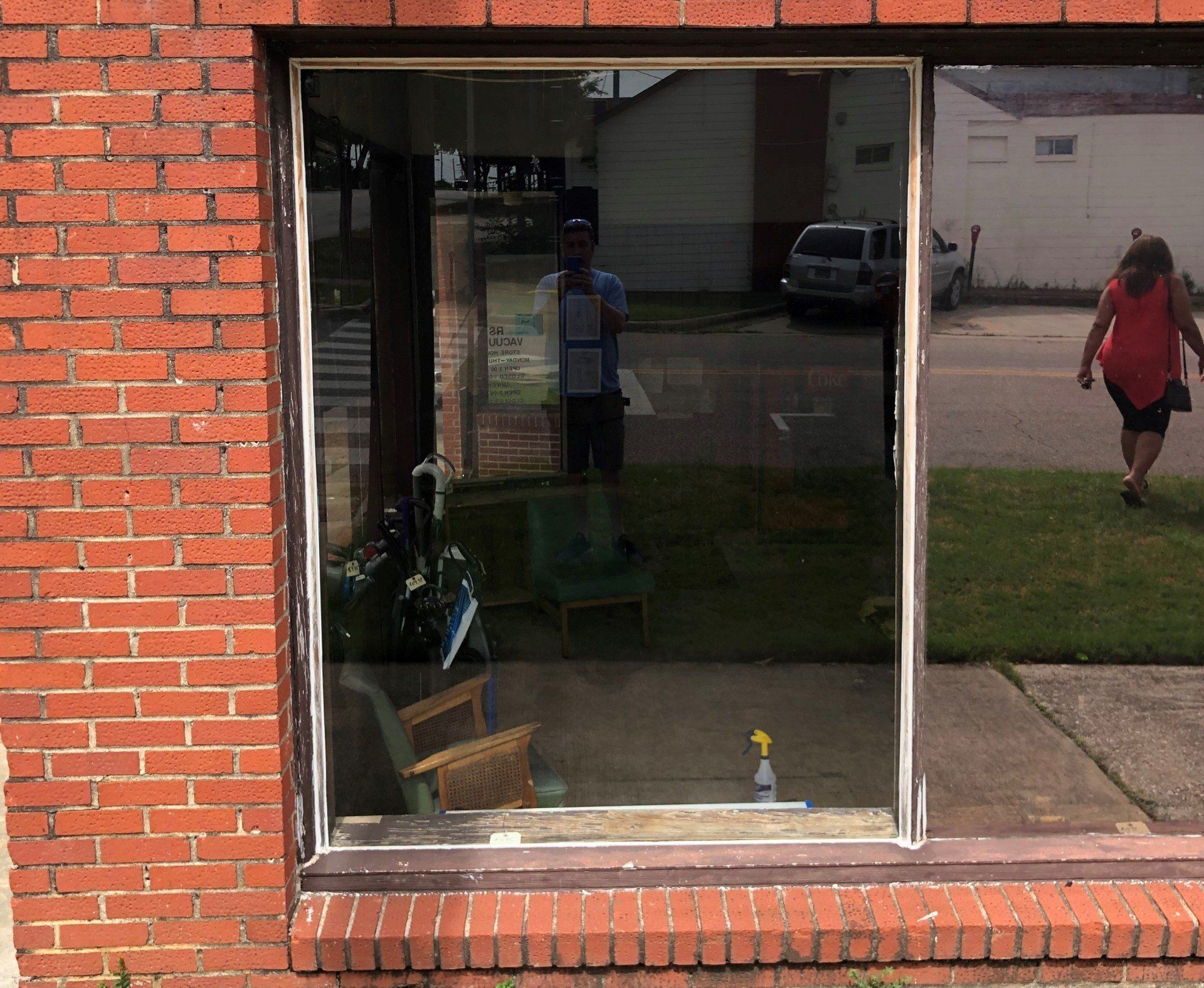 Professional tinting service in Montgomery - Before the last Storefront Window was Tinted on 6/26/2019