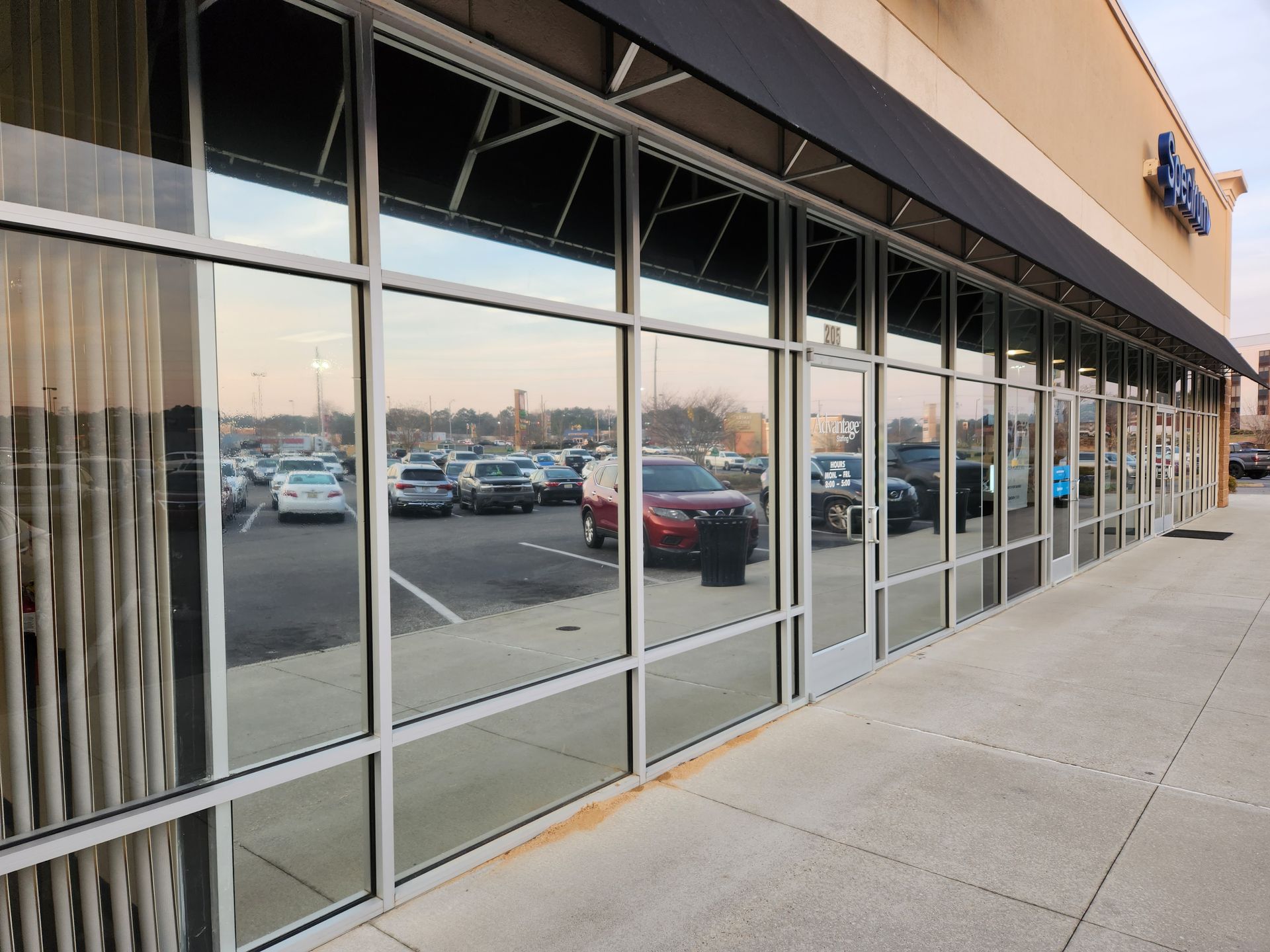 Storefront window tinting - top-efficiency gained producing maximum energy savings and comfort inside the store windows in Alabama