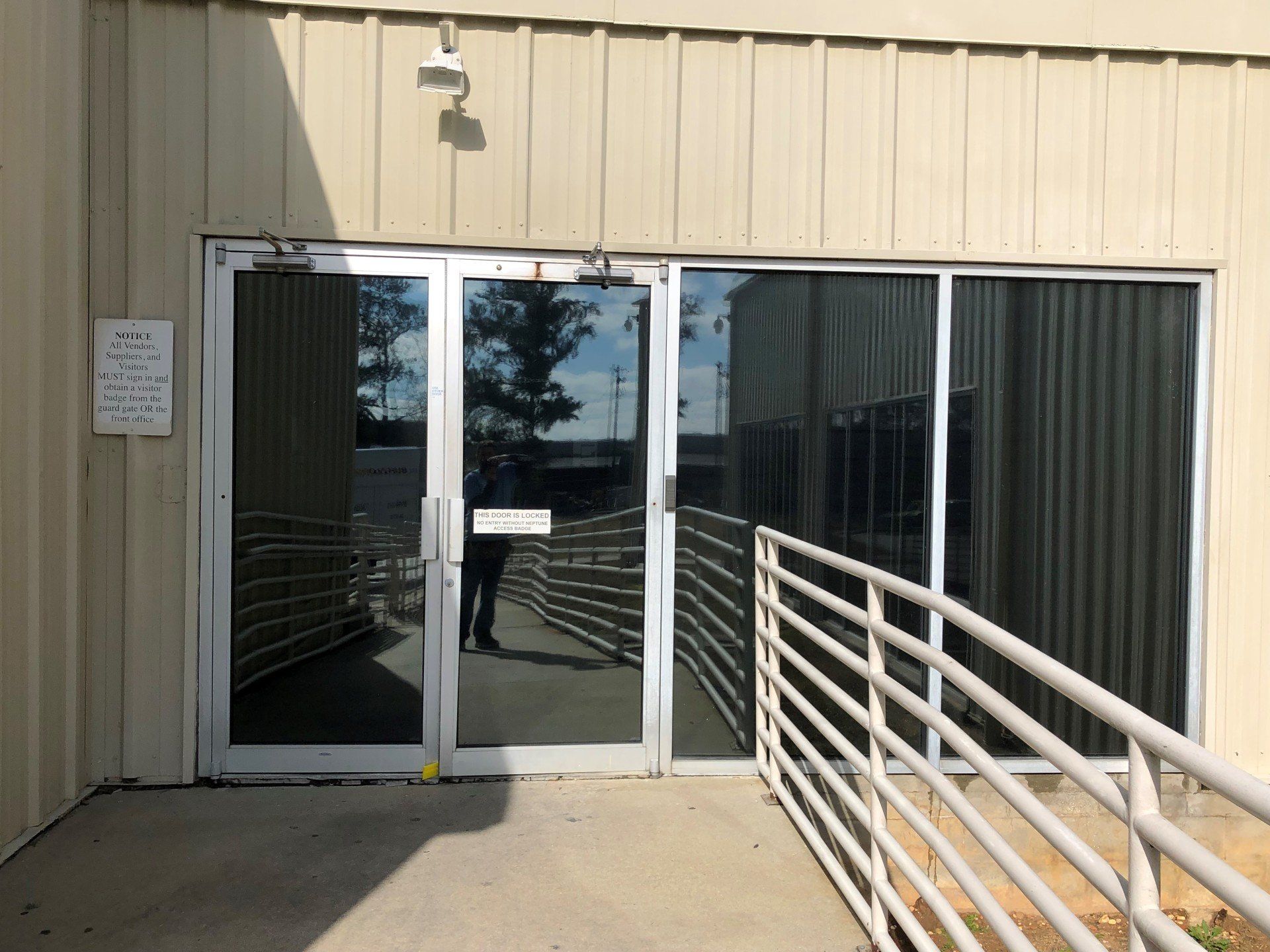 Tallassee Business tinting after professional tint installed on business windows January 24 2019 - commercial window tinting replacement service in Tallassee, AL
