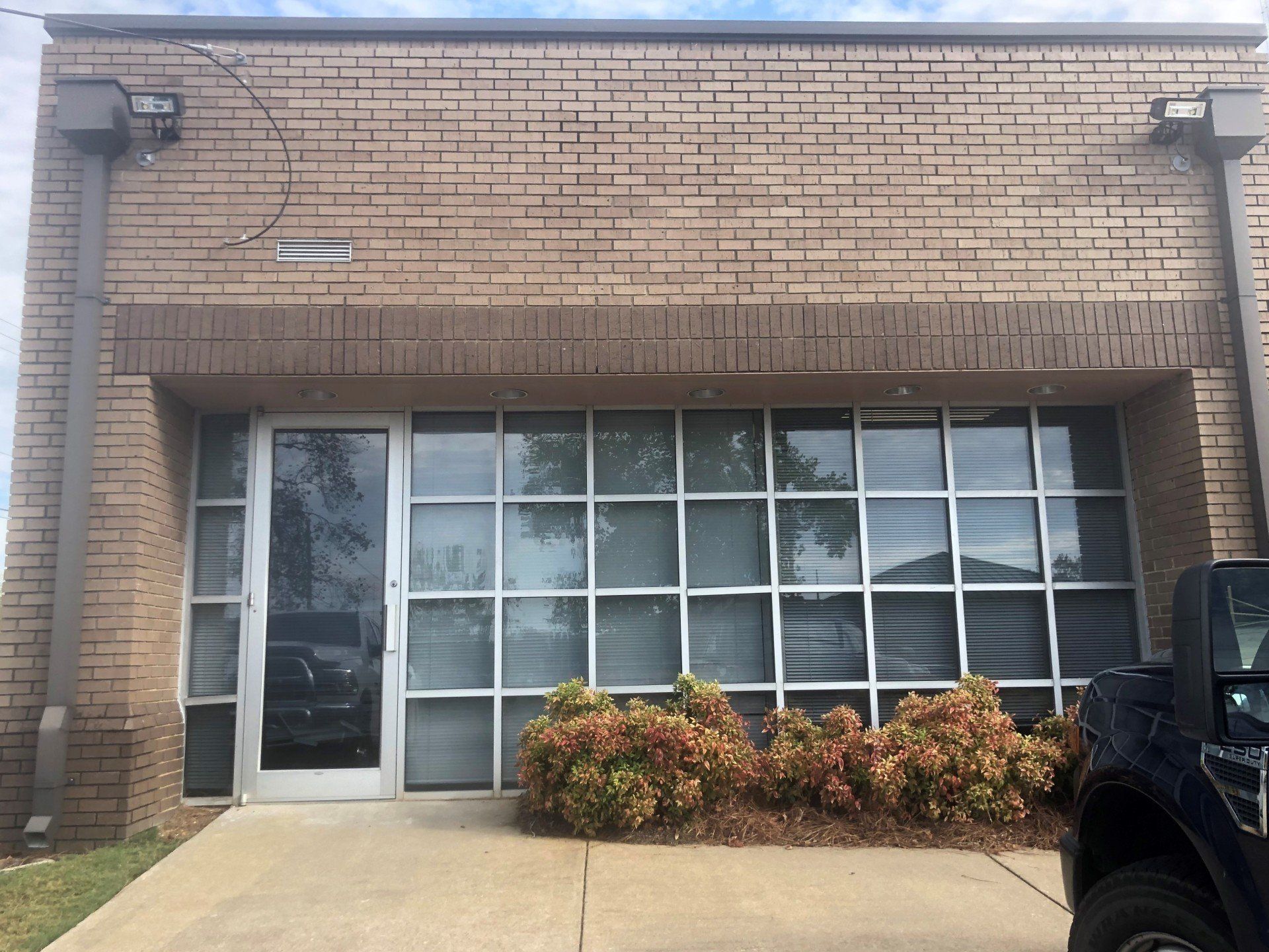Architectural window tinting service on 10.22.2019 - Office windows were spf tinted at the Fire Department in Montgomery, Alabama