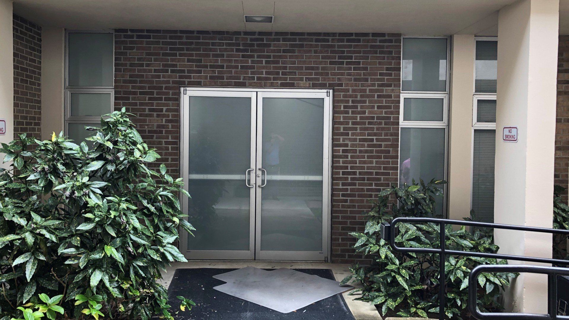 Professional window security installed in 2019 - SPF Glass Defense Security Level 2 WF was installed to glass doors at Montgomery Jail