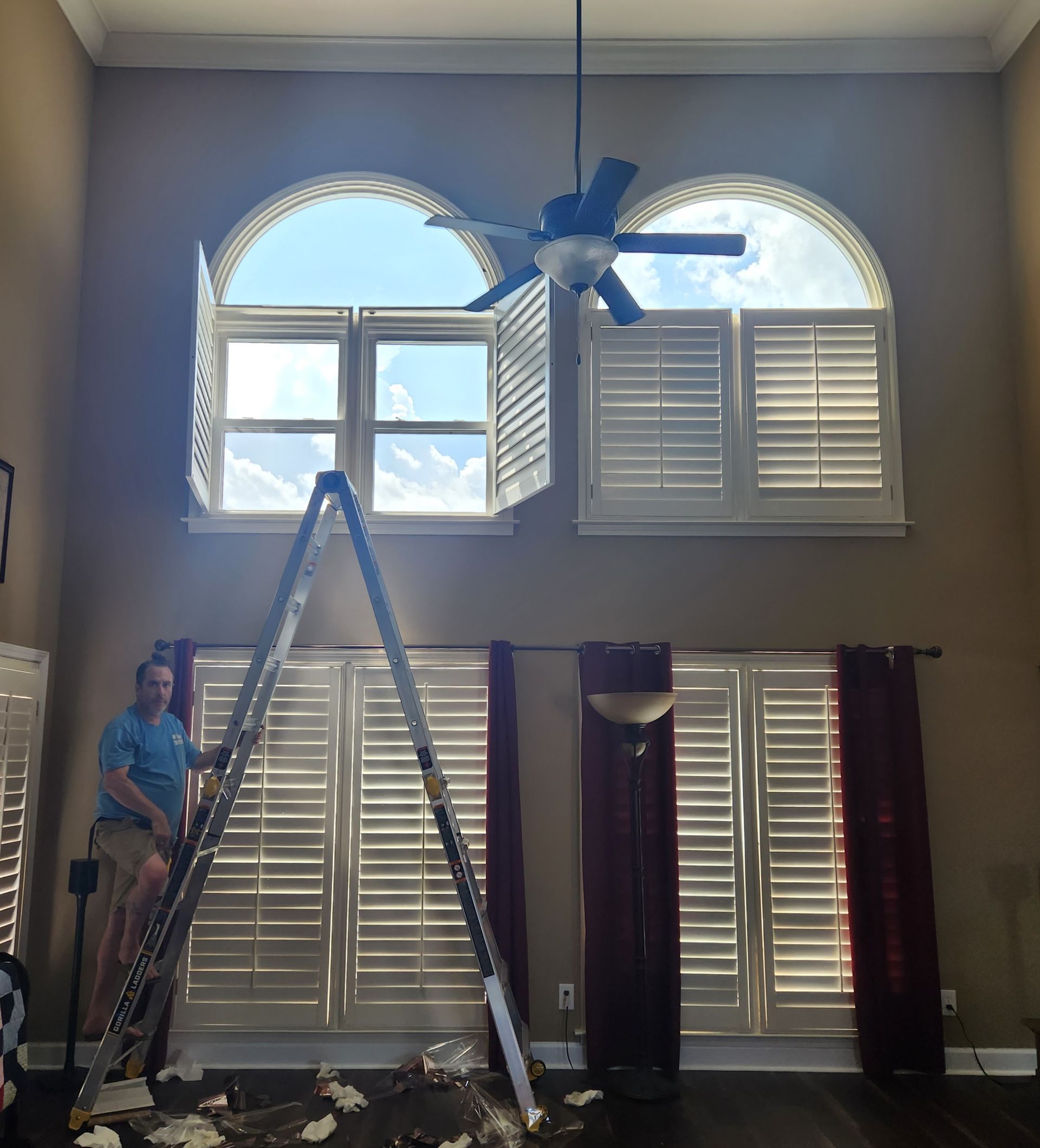 home window tinting - SPF Residential Tint blocked heat gain causing temperature gaps and constant cooling expense. Sun Glare was also cut by 75%. Montgomery, AL