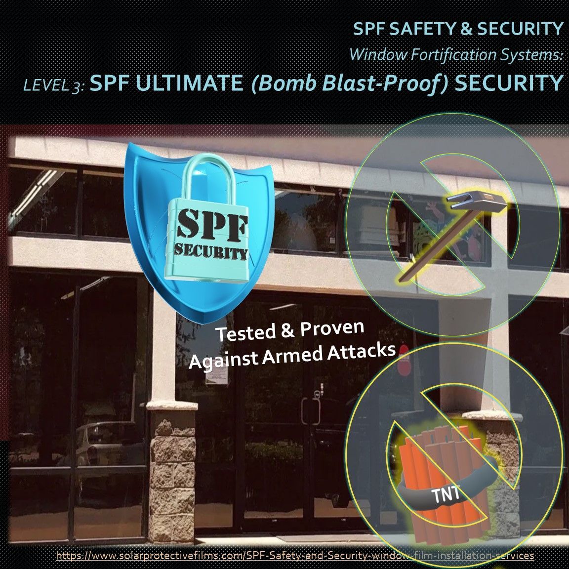 SPF Ultimate Security +Solar Lt Grey - SPF Window Security Tint Film installation adding break-in security plus solar UV heat rejection in Alabama