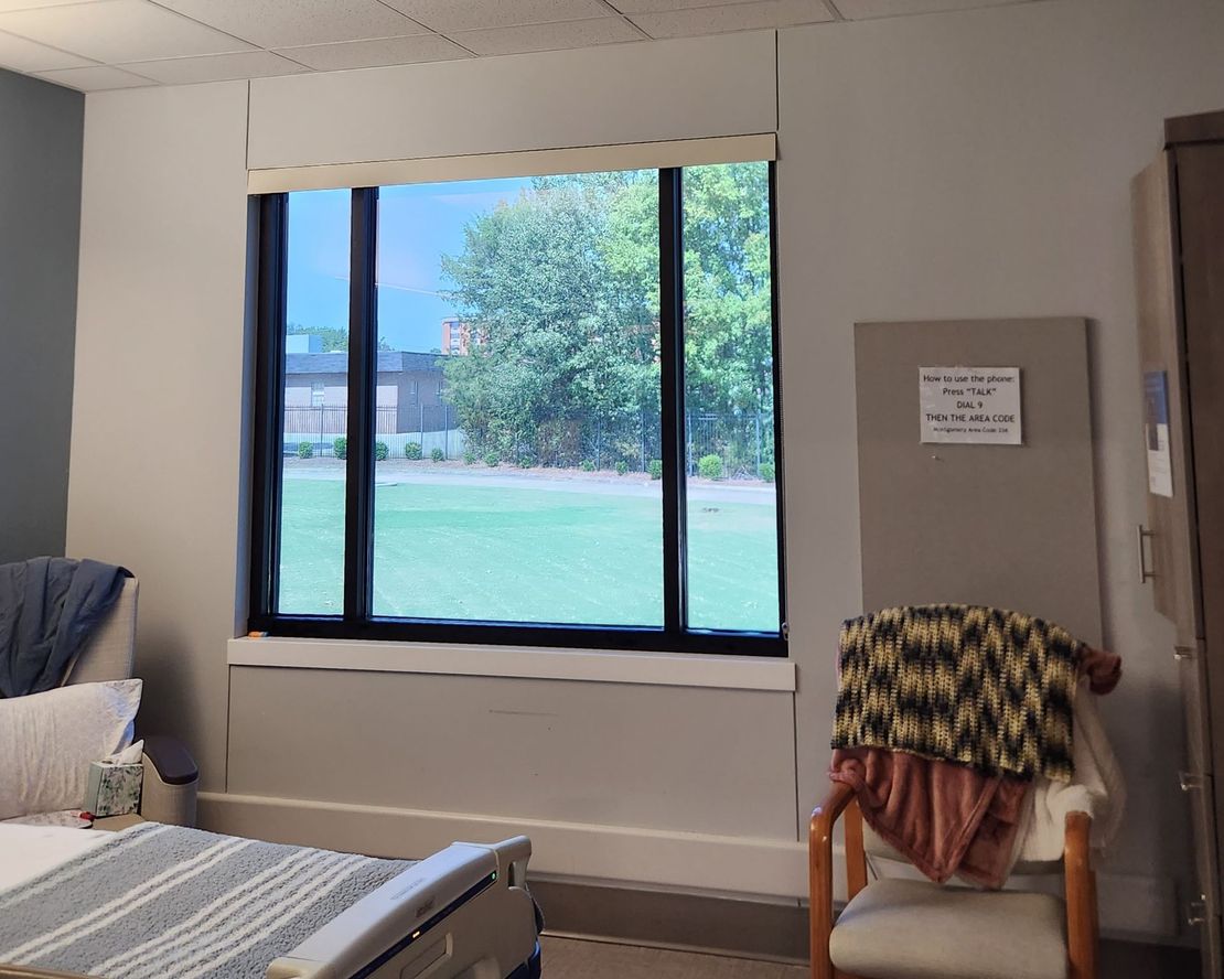 Temperature-transfer has been stopped and bright Sun reduced. After SPF Ultra Tint was installed at Encompass Health. Montgomery AL