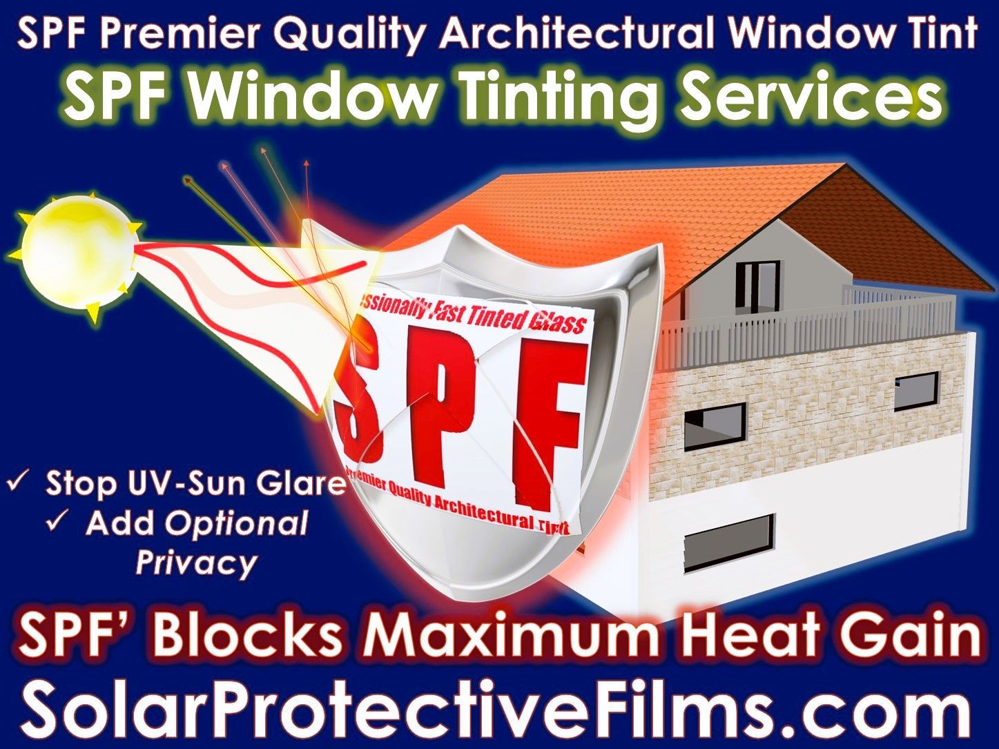 SPF Window Tinting services for home or business windows in South-central Alabama - tint Montgomery Pike Road Hope Hull Lapine Selma