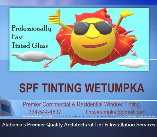Authentic SPF Tinting services for home or business windows in Wetumpka AL