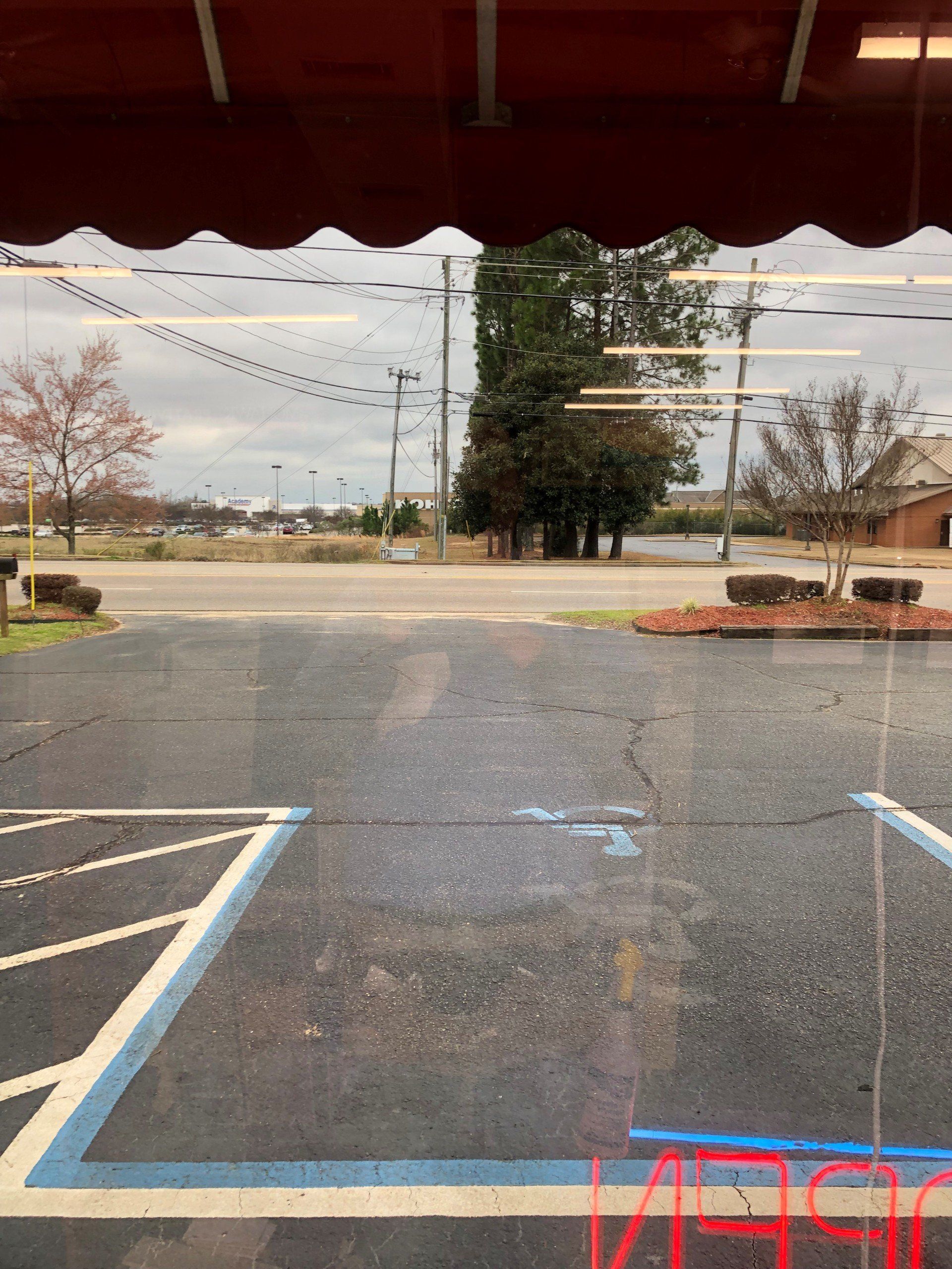 Store tint installation in Prattville AL on 1.14.2019 - AFTER generic tint removed and now looking out high clarity SPF Tinted business windows with UV protection