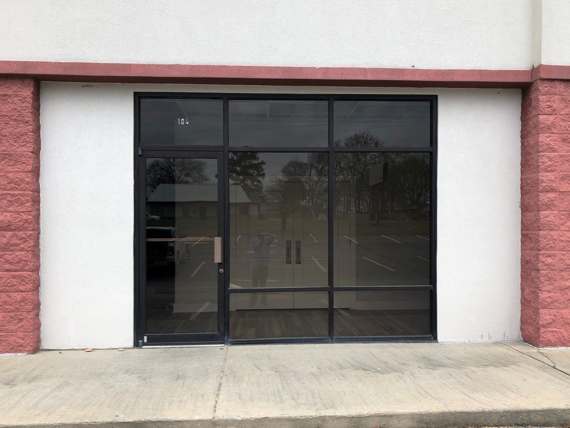 The visibility seen looking in the windows is evident, but the heat was unbearable before SPF Quality Tint was installed to business in Clanton AL on 3/14/2019.