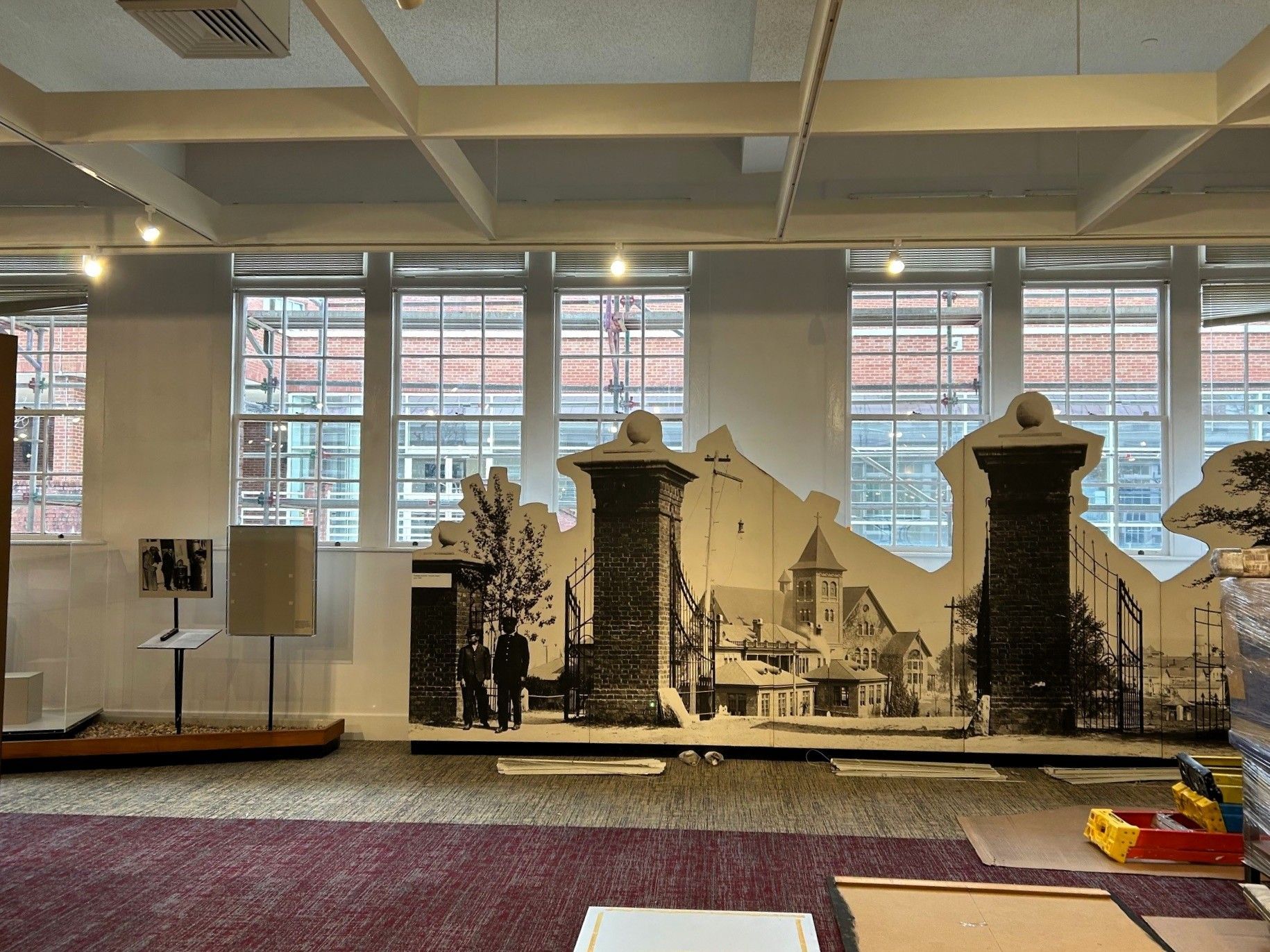 window tinting service - Tuskegee Museum exhibits now UV Safe with SPF Crystal Clear window tint blocking heat with UV Sun fading inside building windows in Alabama.