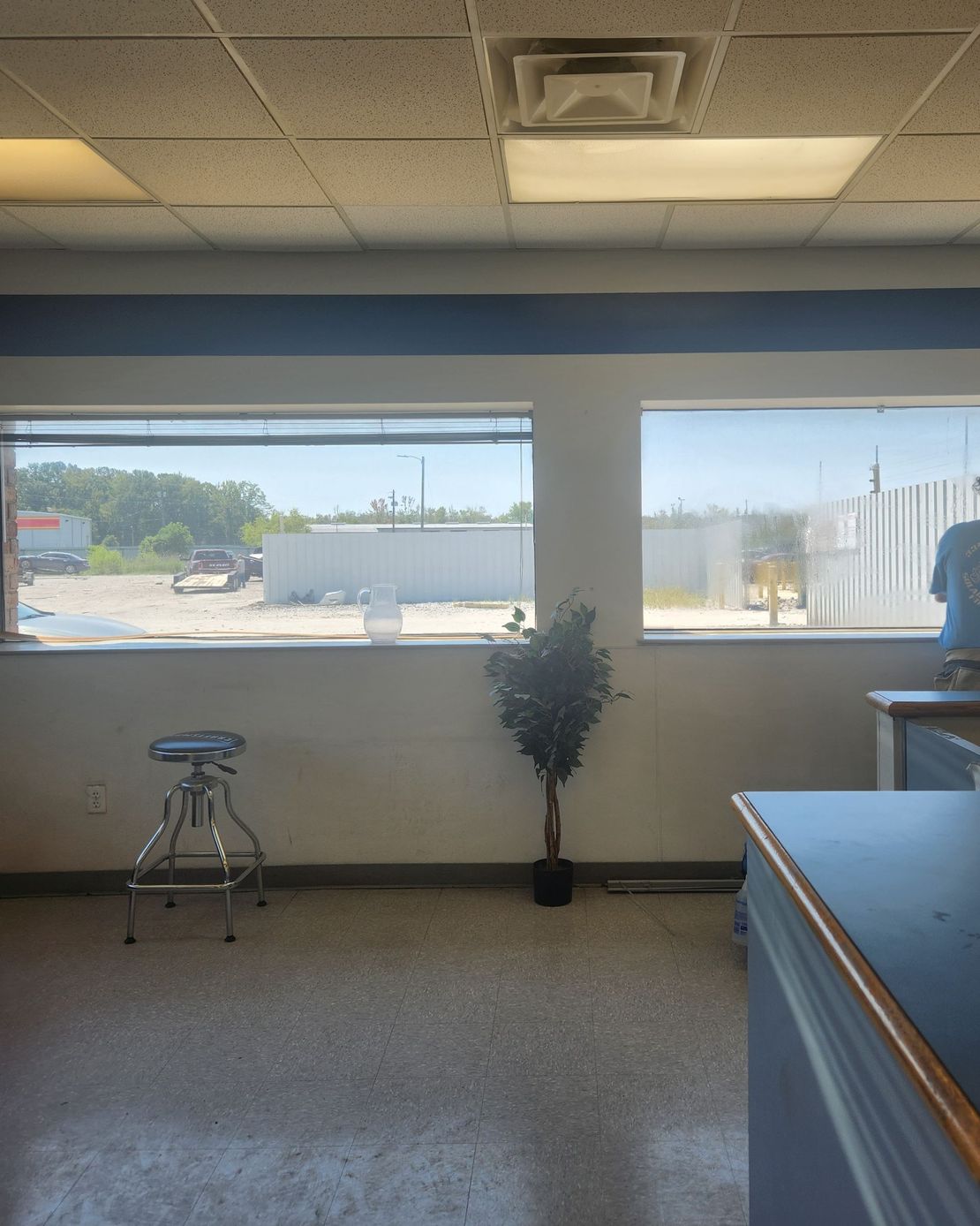 commercial tinting service - Bright Sun limited the intended purpose of this office space before SPF Storefront Tint. Montgomery, AL
