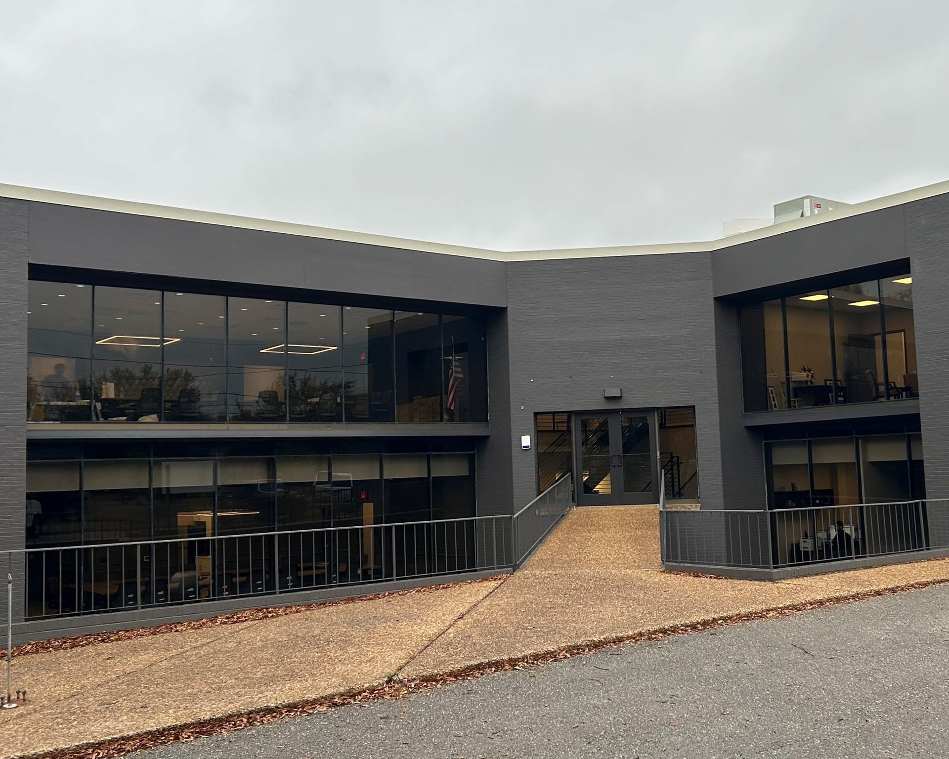 storefront tinting - River Region United Way office windows tinted with SPF Performance PLUS Tint blocking Eighty-Six percent heat with Full UV-Sun in Montgomery AL