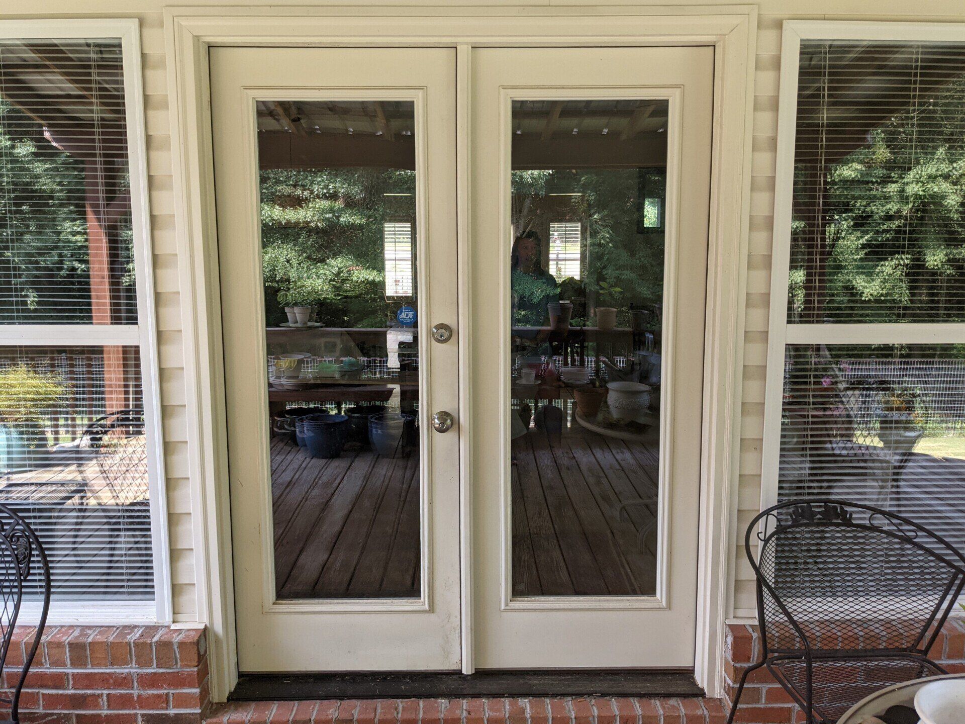 Home improvement incentives for glass doors - Before SPF Residential Tint Blocked Heat Gain & UV-Sun Damage in Wetumpka, AL