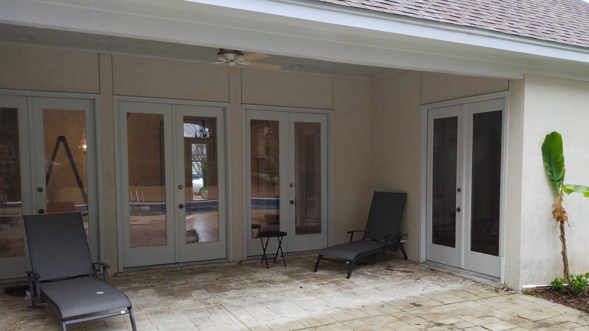 energy efficient window upgrade - The Heat Gain entering the glass doors on the back patio was causing the rooms to have uneven temperature gaps, inside. Montgomery, AL