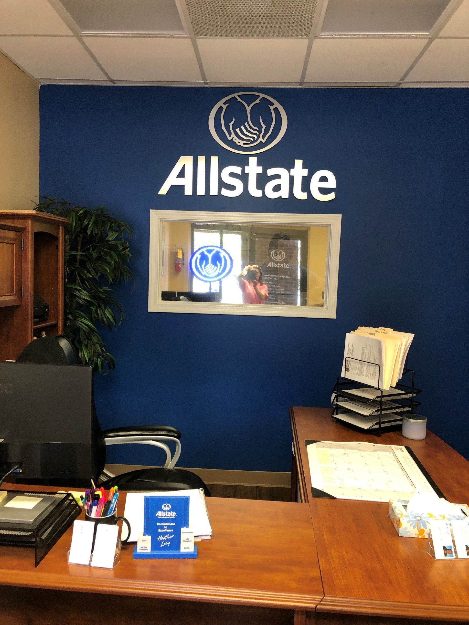 The window glass from the inner office was 1-way mirror tinted for privacy on 3.22.2019, at Allstate business in Prattville, AL