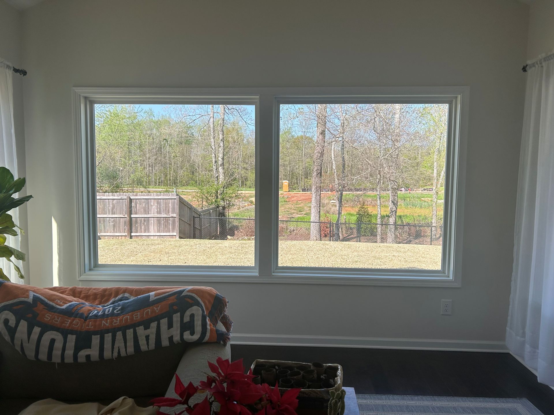 residential tinting in Auburn - SPF Home Tint cuts UV Sun glare plus afternoon heat gain in Auburn AL