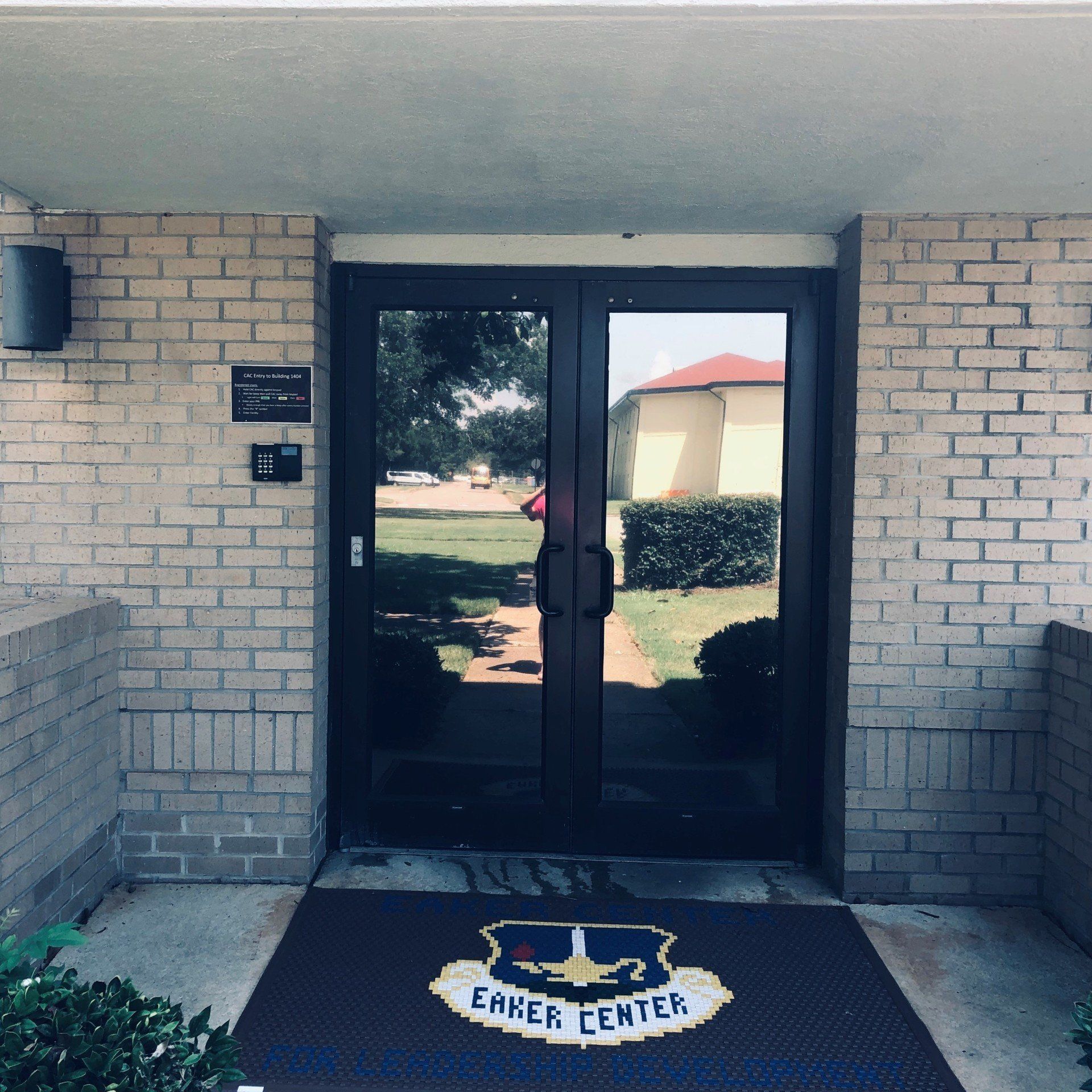 commercial tint AL - after office doors were SPF Tinted on 8-20-2020 at Maxwell Air Force Base in Montgomery, AL