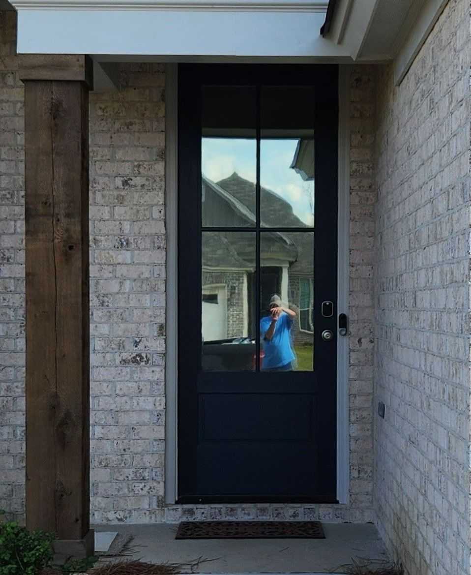 window tint Montgomery AL - Heat & Glare were blocked from entering through glass doors and windows. After SPF Tint in Montgomery, AL