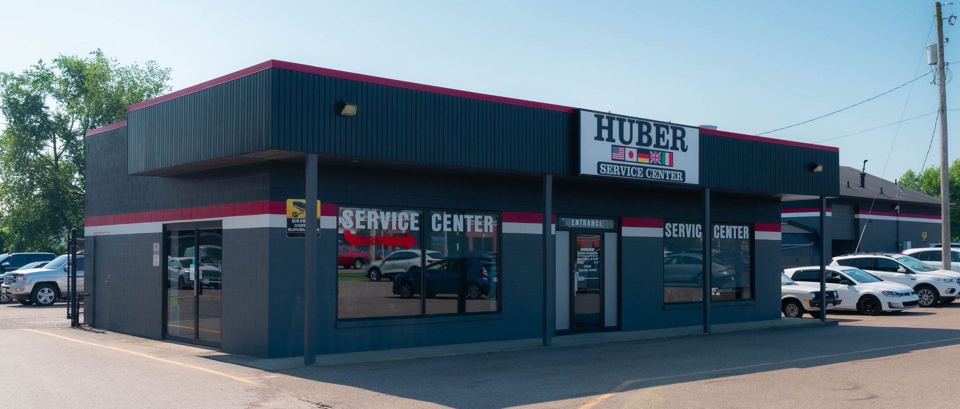 The front of the Huber Automotive Service Center building | Huber Automotive
