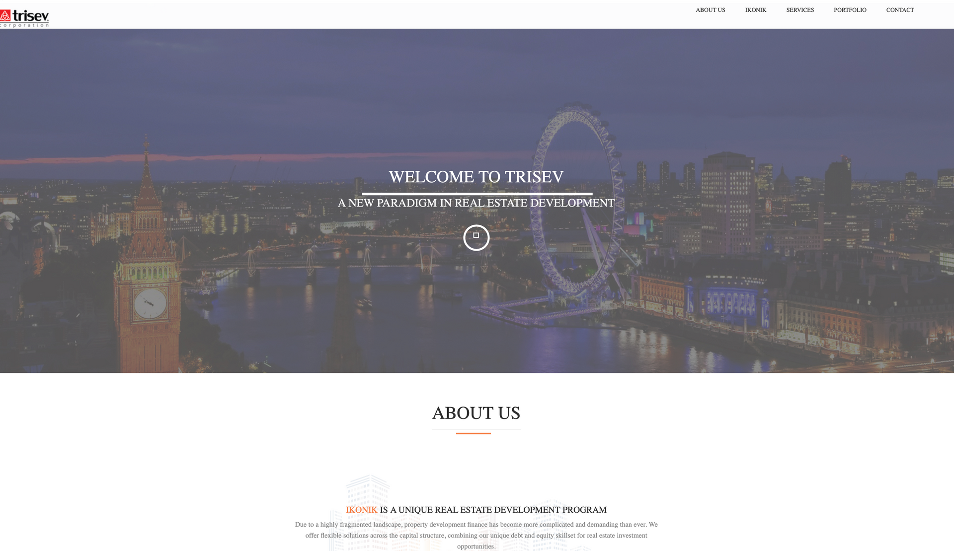 A screenshot of a website with a ferris wheel in the background.