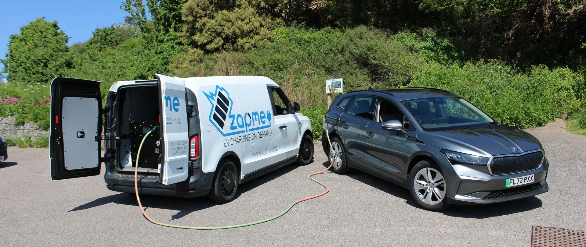 ZAPME mobile charging a Skoda Enyaq