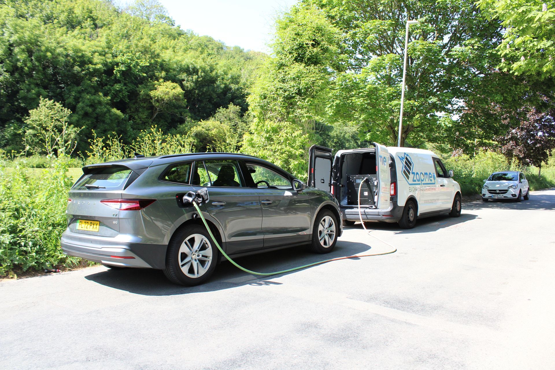 mobile EV charging a Skoda