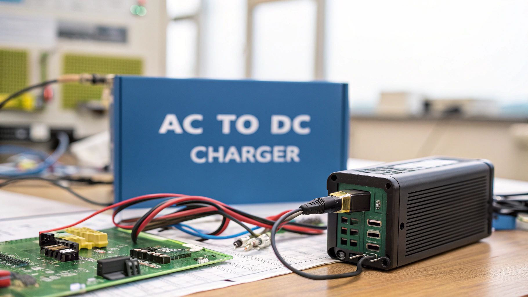 AC TO DC CHARGER circuit board and plug