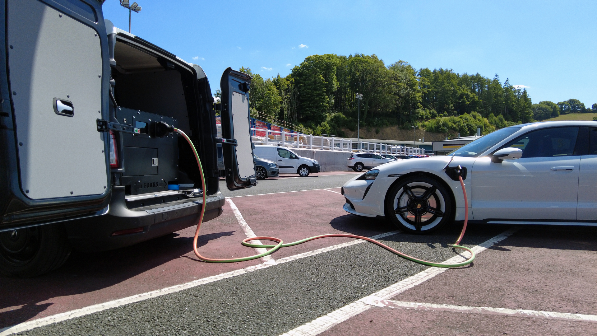 mobile charging a Porsche Taycan superfast!