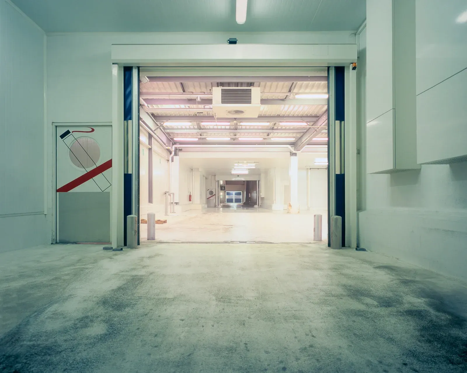 White chest freezer in a kitchen setting.