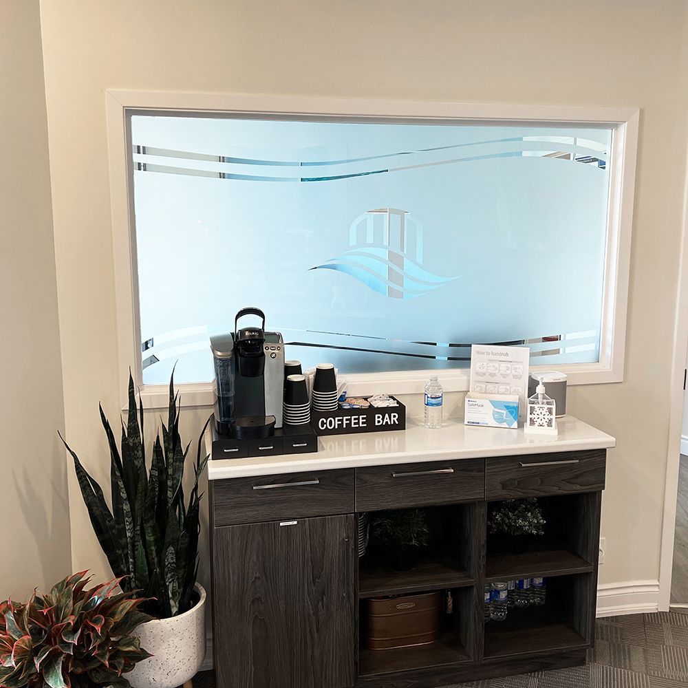 Coffee nook at Kitchener Dentist office River Family Dentistry