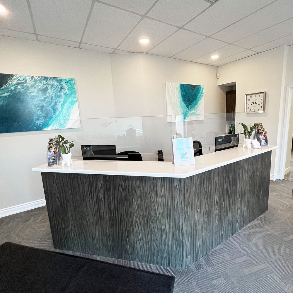 Reception Desk at Kitchener Dentist office River Family Dentistry