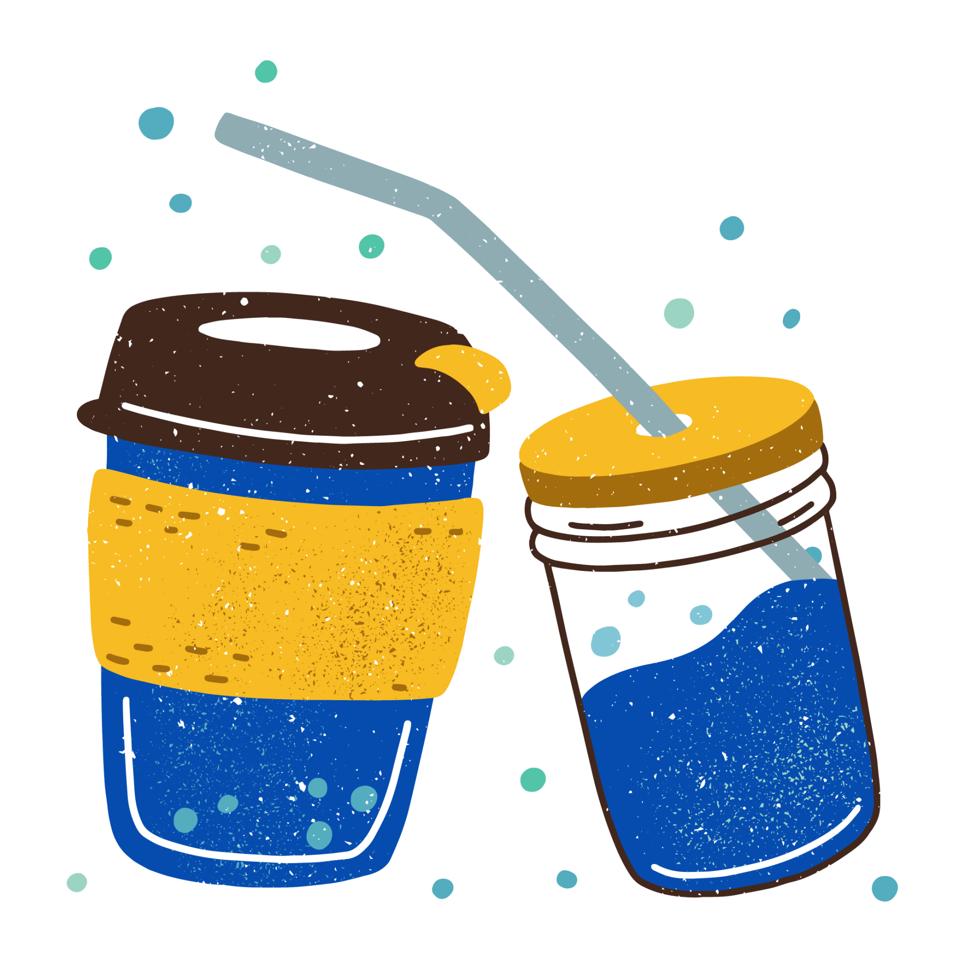 Water. Flat cartoon colorful vector illustration.