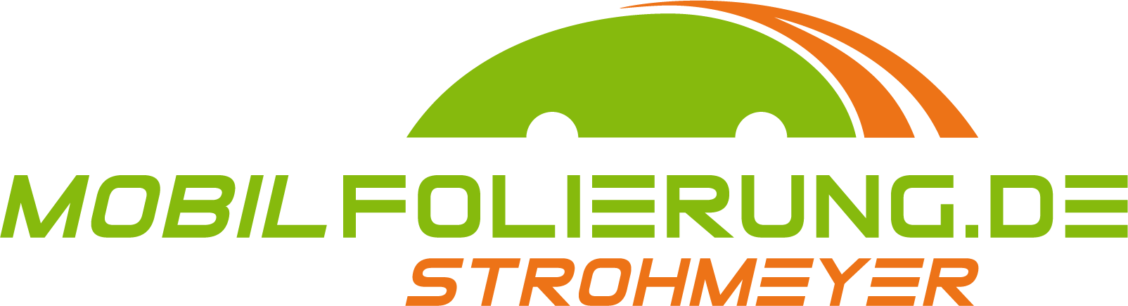 Ein grün-oranges Logo für mobilfolierung.de strohmeyer