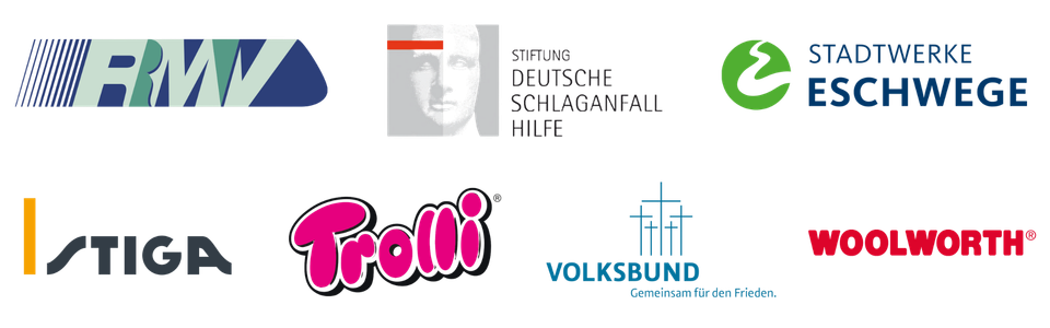 Eine Reihe von Logos, darunter Woolworth Troll und Eschwege