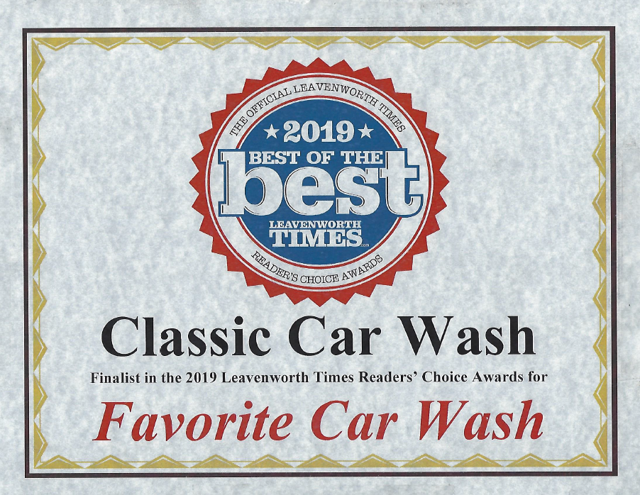 classic carwash won favorite carwash in Kansas best of awards