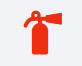 Icono de extintor de incendios rojo.