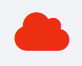 Icono de nube roja.